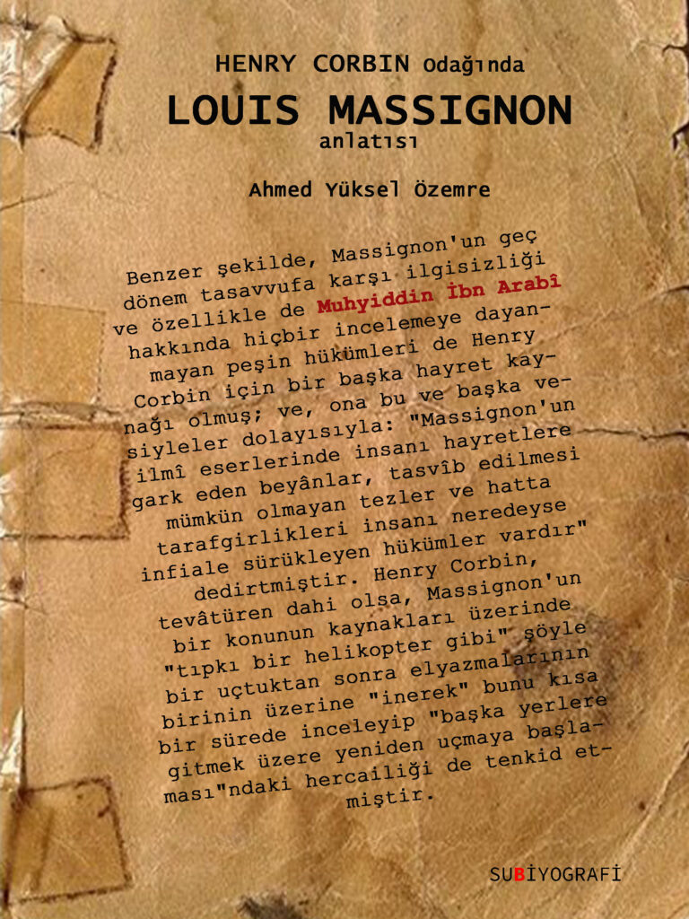 Henry Corbin-Muhyiddin ibn Arabi Odağında Louis Massignon